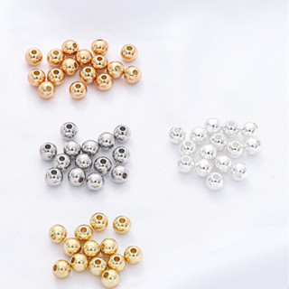 Beadia Túi 100 Hạt Xâu Chuỗi Mạ Vàng 18k Dùng Làm Trang Sức diy