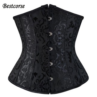 Bestcorse Áo Nịt Bụng Màu Đen Hình Hoa XS 6Xl Áo Nịt Eo Cỡ Lớn Với Đai Nịt Eo Xương Thép Áo Nịt Ngực Áo Nịt Bụng Đai Nịt Bụng Định Hình Cơ Thể Đai Nịt Dưới Ngực Cho Váy Thời Trang Nữ Korset Cổ Điển Gerdel Gurdle Chính Hãng