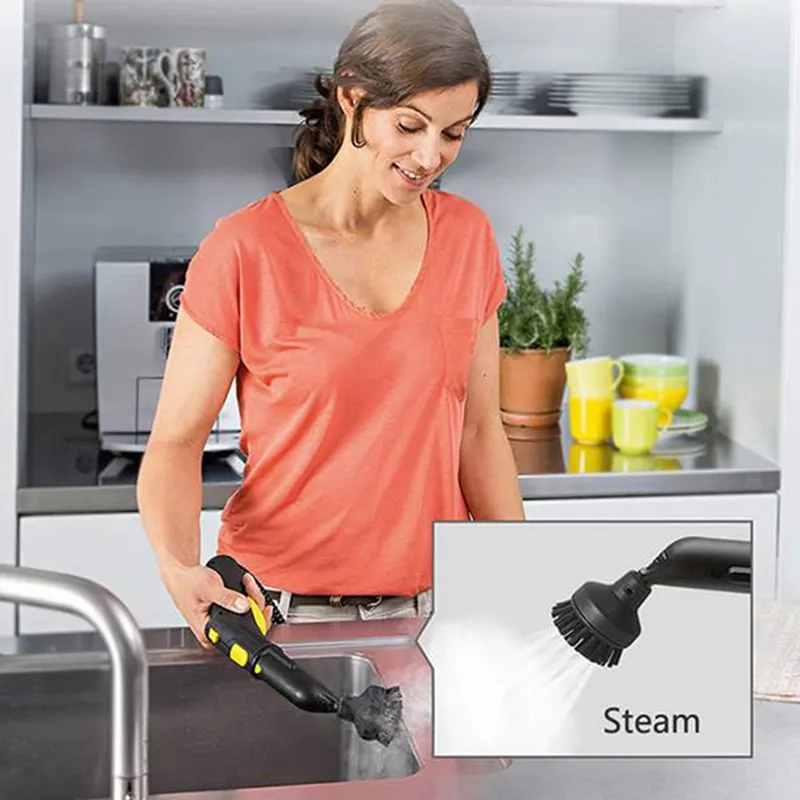 Đầu bàn chải tròn làm sạch động cơ hơi nước+vòi phun cho Karcher SC1 SC2 SC3 SC4 SC5 SC7 CTK10 Phụ tùng