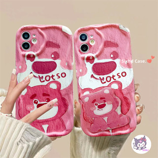 Ốp Lưng Samsung A06 A16 A55 A35 A05 A05s A14 A12 A54 A50 A50s A30s A53 A34 A04s A13 A25 A23 A24 A04 A03s A22 A32 A51 A52 A52s A72 M32 A03 A02s Sixhd Ốp Điện Thoại Dẻo Họa Tiết Gấu & Dâu Tây 3d Kèm Giá Đỡ Cho