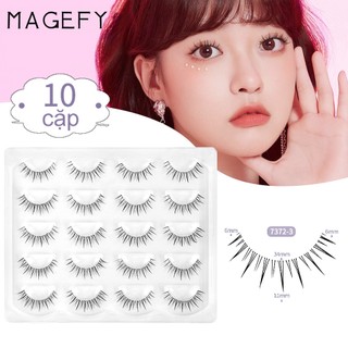 Lông Mi Giả Tự Nhiên MAGEFY 10 Cặp, Dày và cong tự nhiên cho người mới bắt đầu