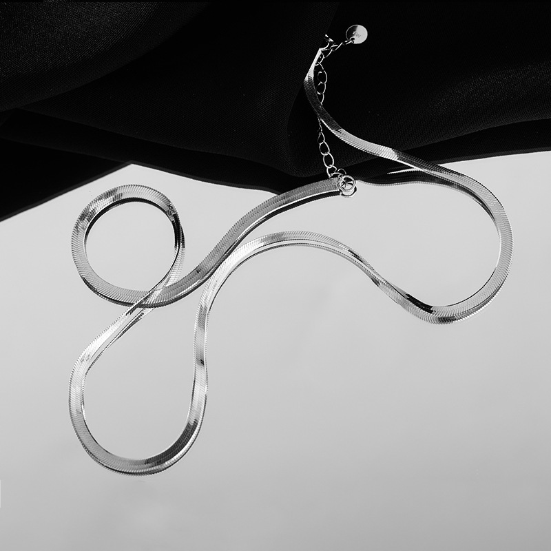 Vòng cổ Thép Titan Mặt Xương Rắn Phong Cách hip hop Thời Trang Cho Nam Và Nữ