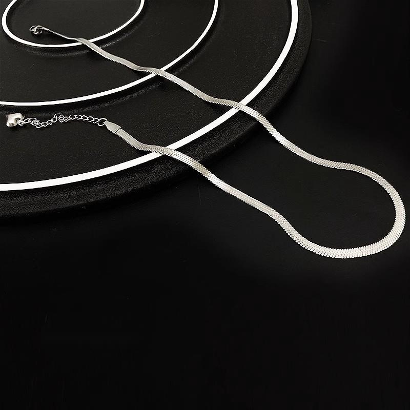 Vòng cổ Thép Titan Mặt Xương Rắn Phong Cách hip hop Thời Trang Cho Nam Và Nữ