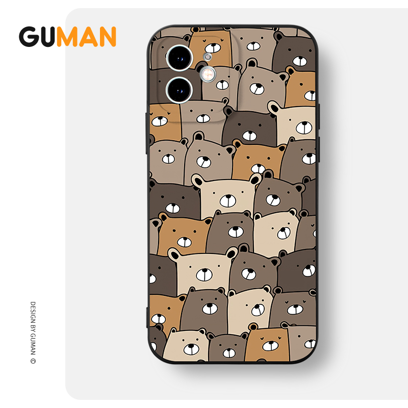 Ốp lưng GUMAN mềm chống bẩn ngầu dễ thương đẹp Cho iPhone 15 14 13 12 11 Pro Max SE 2020 X XR XS 8 7 ip 6S 6 Plus kute xyb2616