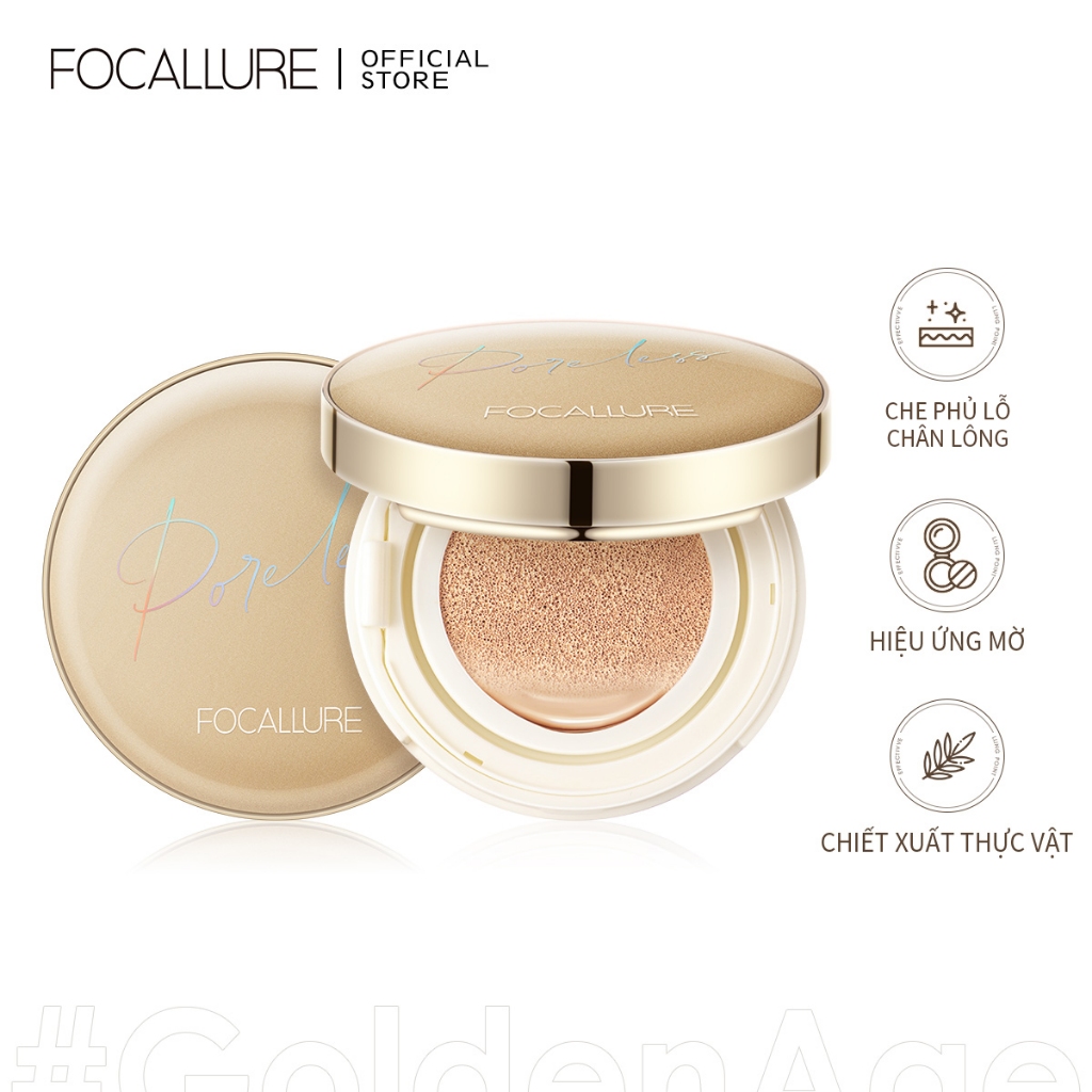 Focallure Phấn Nước bb 12g Màu Lì Tươi Tắn Lâu Trôi