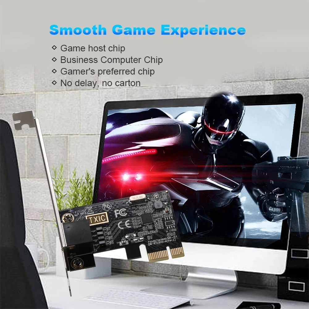 Thẻ Mạng gigabit ethernet pci-E 1gbps rj45 100 / 1000m / 1000m Cho Máy Tính