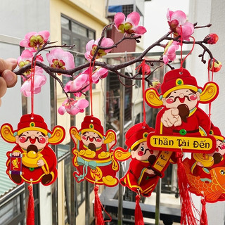 Sét 6 tag LÂN treo cây ánh kim đẹp trang trí tết 2024