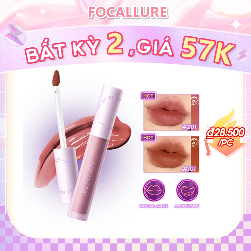 Son Môi FOCALLURE Lâu Trôi Chống Thấm Lên Màu Đẹp