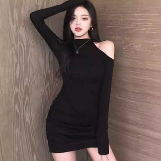 Đầm Ôm Tay Dài Hở Vai Màu Sắc Thời Trang Dành Cho Nữ