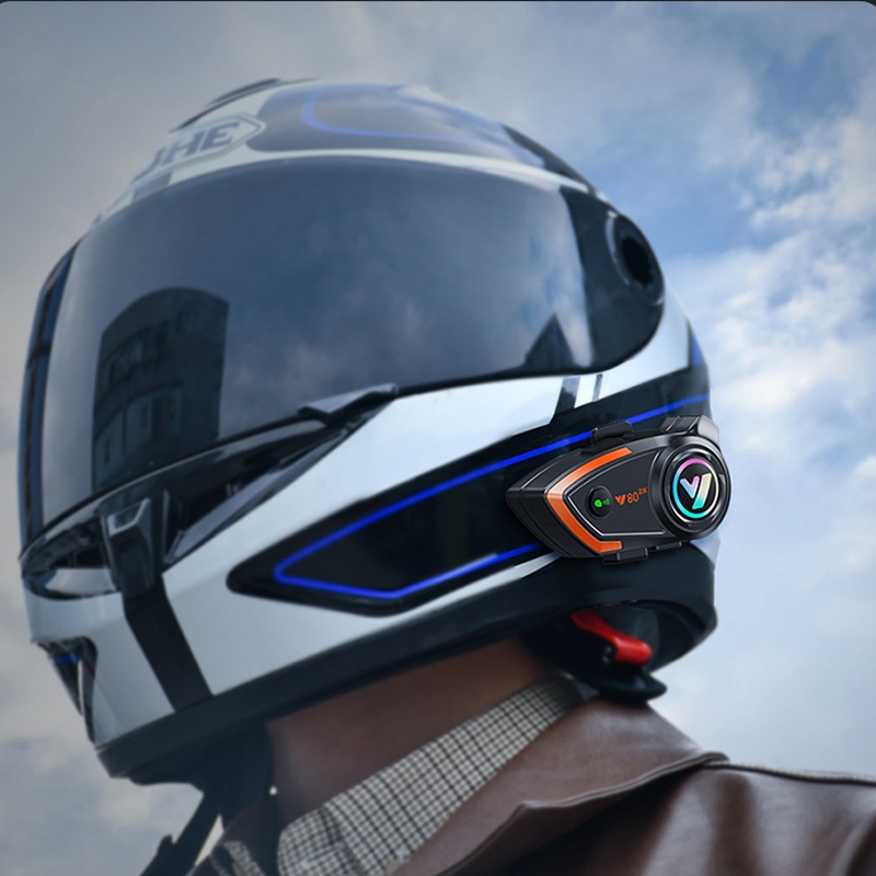 Tai Nghe Chụp Tai y80 2x bluetooth 5.3 Gắn Mũ Bảo Hiểm Xe Máy Chống Nước 1000mah Kèm Phụ Kiện