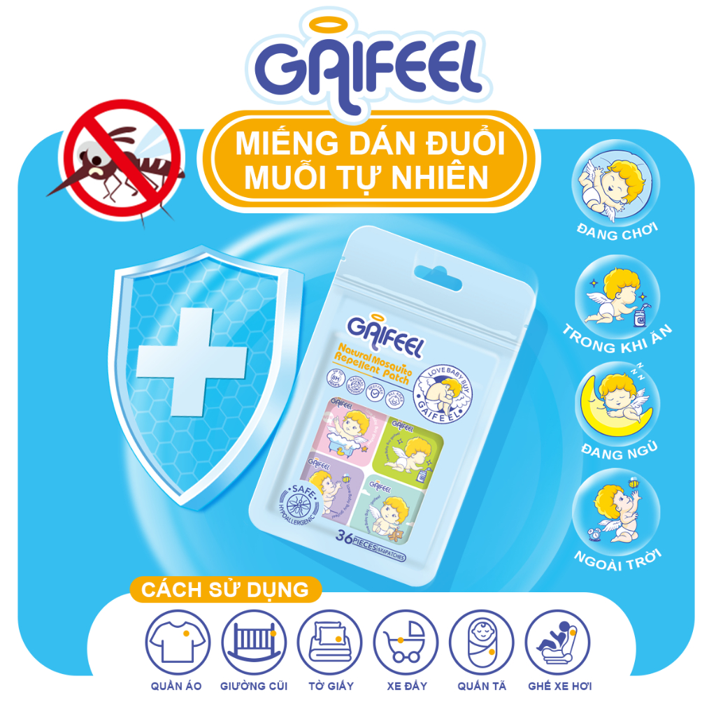 GAIFEEL Miếng dán chống muỗi miếng dán đuổi muỗi miếng dán đuổi muỗi cho