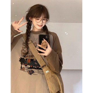 SHIHANROU áo phông áo thun nữ áo dài tay áo thun dài tay Korean INS Phong cách Hàn Phong WTX23C04DE 49Z231206
