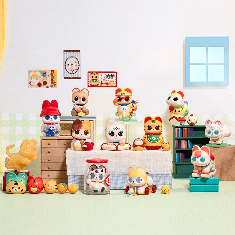 Pop mart fubobo treasure of time series Đồ Chơi Mô Hình Nhân Vật Hành Động Hộp Quà Sinh Nhật Cho Bé