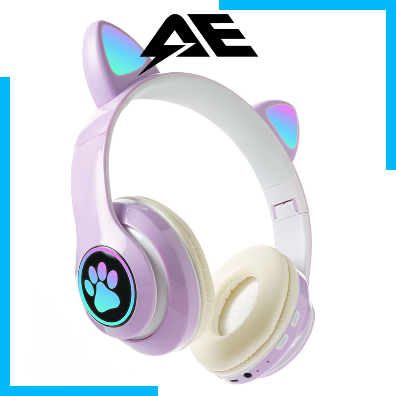 Tai Nghe Chụp Tai stn-28 Kết Nối bluetooth Không Dây Có Đèn Nhiều Màu