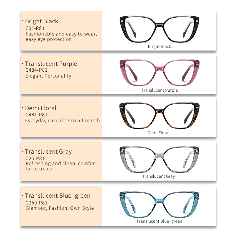 Roza Kính Mát Gọng Mắt Mèo Chống Ánh Sáng Xanh Thời Trang unisex ae1642