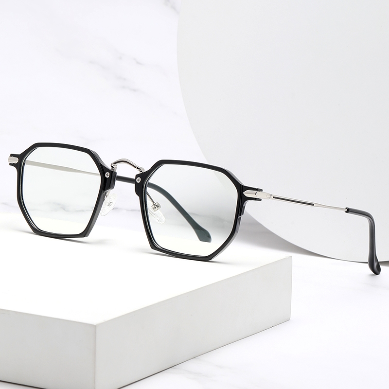 Roza Kính Mắt Gọng Đa Giác Chống Ánh Sáng Xanh Thời Trang unisex ae1641