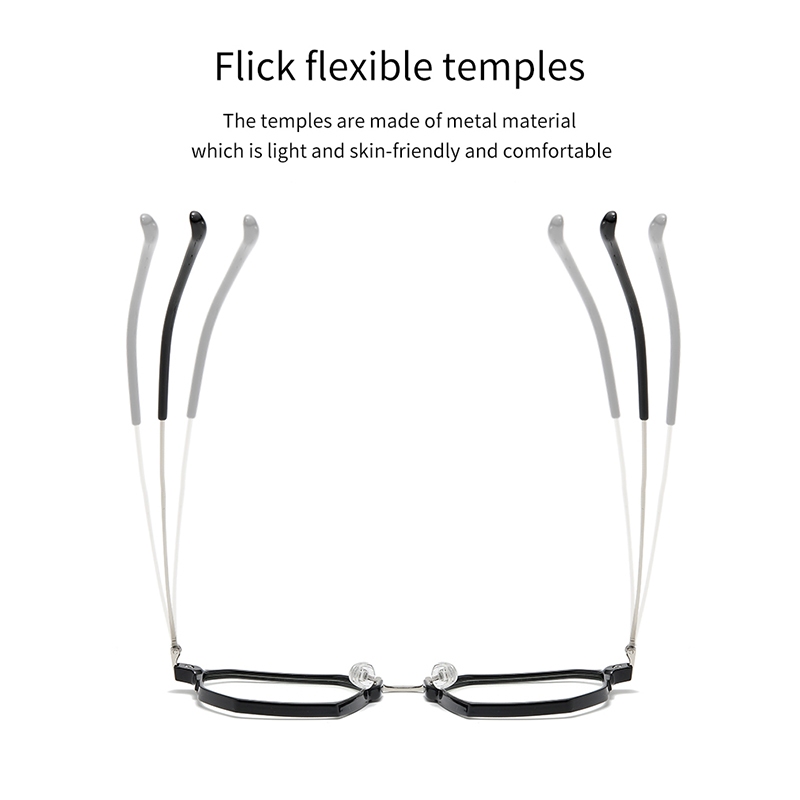 Roza Kính Mắt Gọng Đa Giác Chống Ánh Sáng Xanh Thời Trang unisex ae1641