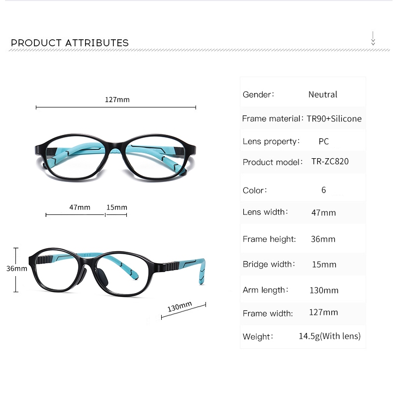 Roza Mắt Kính Thời Trang unisex ae1643 Chống Ánh Sáng Xanh Dành Cho Trẻ Em