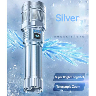 Đèn pin siêu sáng led smiling shark sd7138 mạnh mẽ m80 8400lm hiển thị nguồn 26650 type c có thể sạc lại phóng to không thấm nước ngoài trời công việc cắm trại trang chủ săn bắn