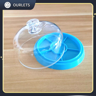 Đồng hồ che bụi chuyển động 6 khe lưu trữ nắp trong suốt màu xanh đồng khay 【Ourlets】