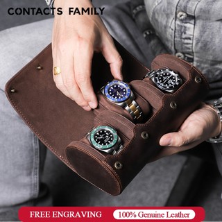CONTACTS FAMILY Hộp Đựng Đồng Hồ 1 / 2 / 3 Ngăn Bằng Da Sang Trọng Cho Nam