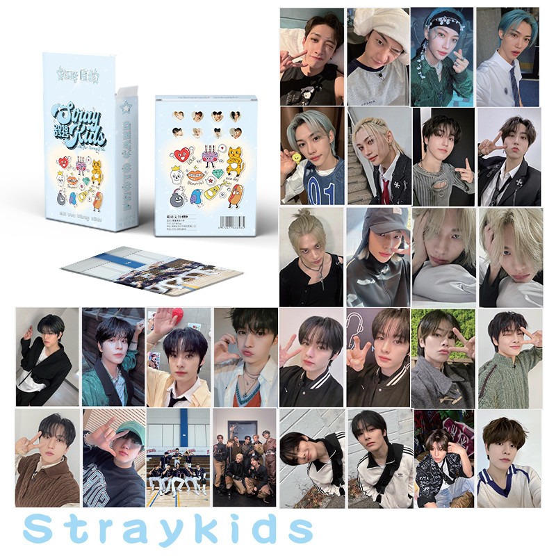 Stray kids Card Wonwoo Felix Hyunjin Tấm Set 50 Thẻ Ảnh Kpop Lomo Card Hình Nhóm Nhạc