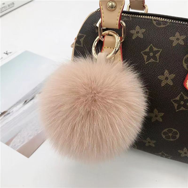 Quả Cầu Lông Cáo 13cm Dùng Để Treo Chìa Khóa / Túi Xách