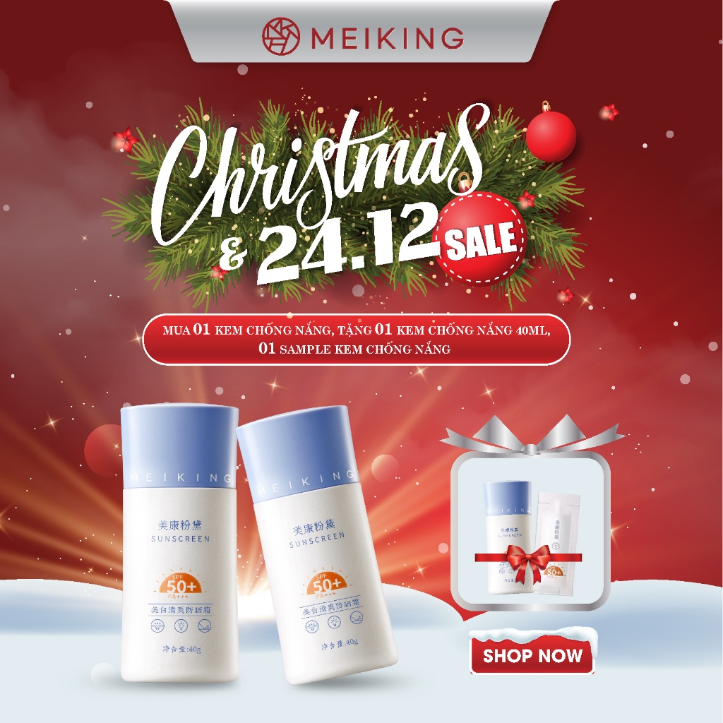 Kem chống nắng nâng tone MEIKING SPF50+/ PA+++ 40ml thoáng khí mỏng nhẹ cho mọi loại da