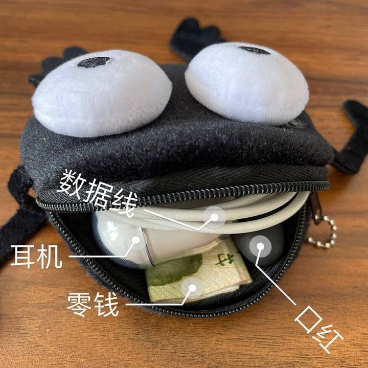 NALLCHEER Túi Đeo Chéo Vải Canvas Hình Tròn In Hình Vui Nhộn Cho Nữ