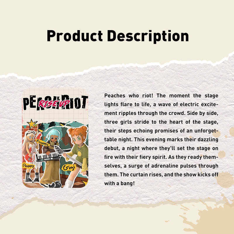 Mô hình nhân vật hành động POP MART Peach riot rise up series ngẫu nhiên làm quà sinh nhật cho trẻ em