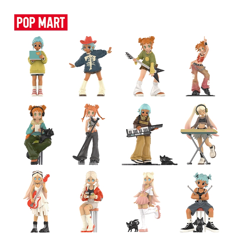 Mô hình nhân vật hành động POP MART Peach riot rise up series ngẫu nhiên làm quà sinh nhật cho trẻ em