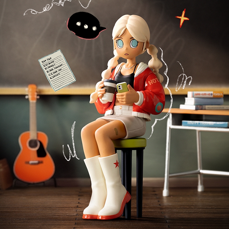 Mô hình nhân vật hành động POP MART Peach riot rise up series ngẫu nhiên làm quà sinh nhật cho trẻ em