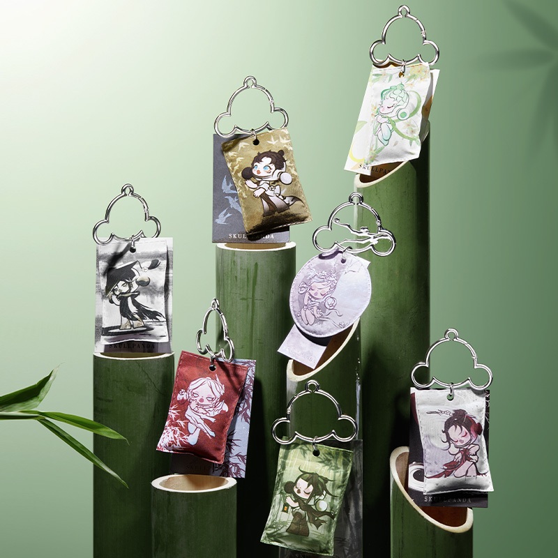 Pop mart skullpanda Loạt Hoa Mận Mực