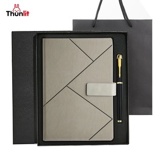 Bộ sổ tay A5 THUNLIT bìa cứng dày và bút làm nhật ký ghi chép kinh doanh văn phòng