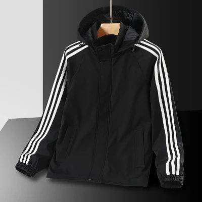 Áo Khoác Nam Có Nón Màu Trơn Chống Gió Thời Trang Thu Đông Mới