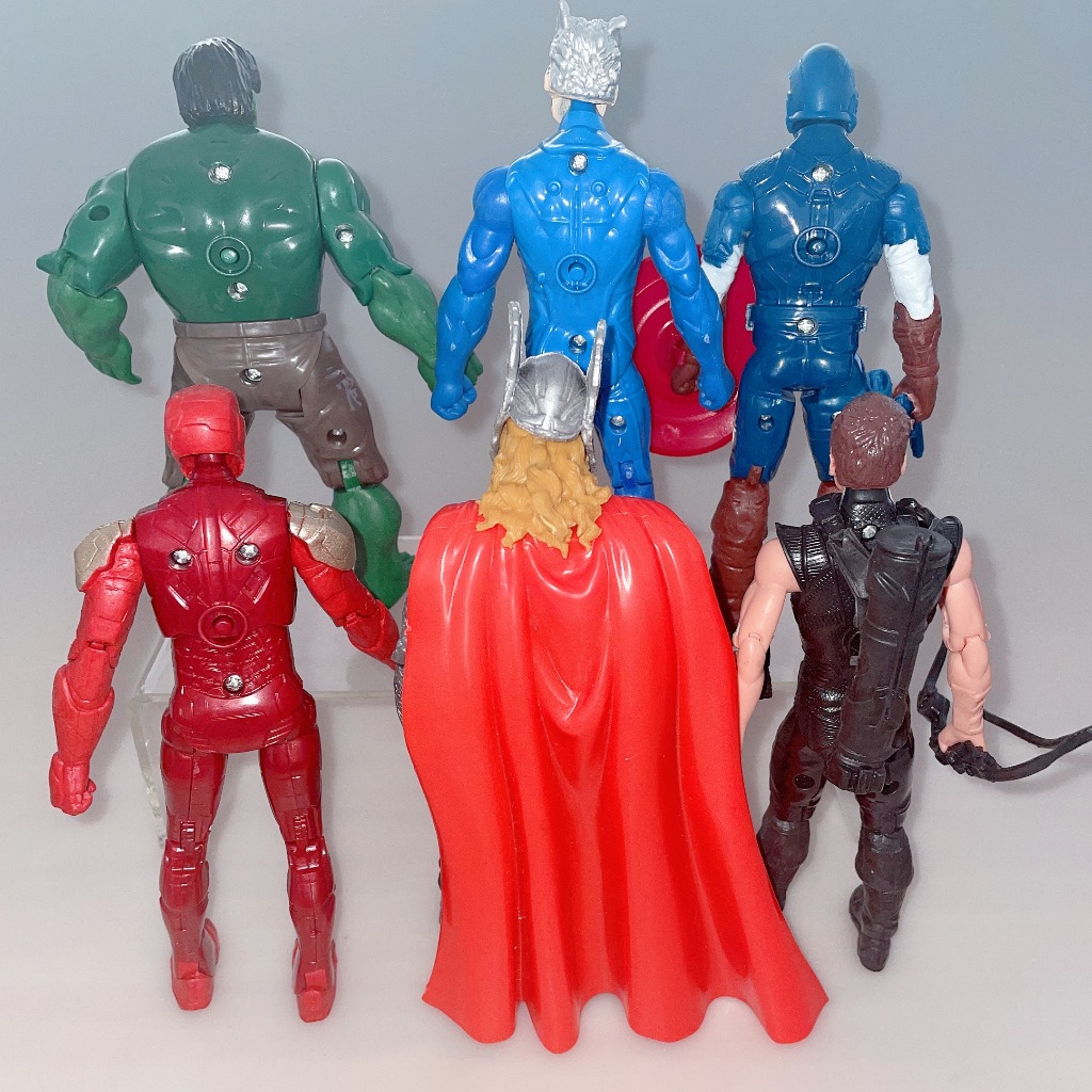 Set 6 Mô Hình Nhân Vật Siêu Anh Hùng Marvel 16cm mk 50 hulk hawkeye