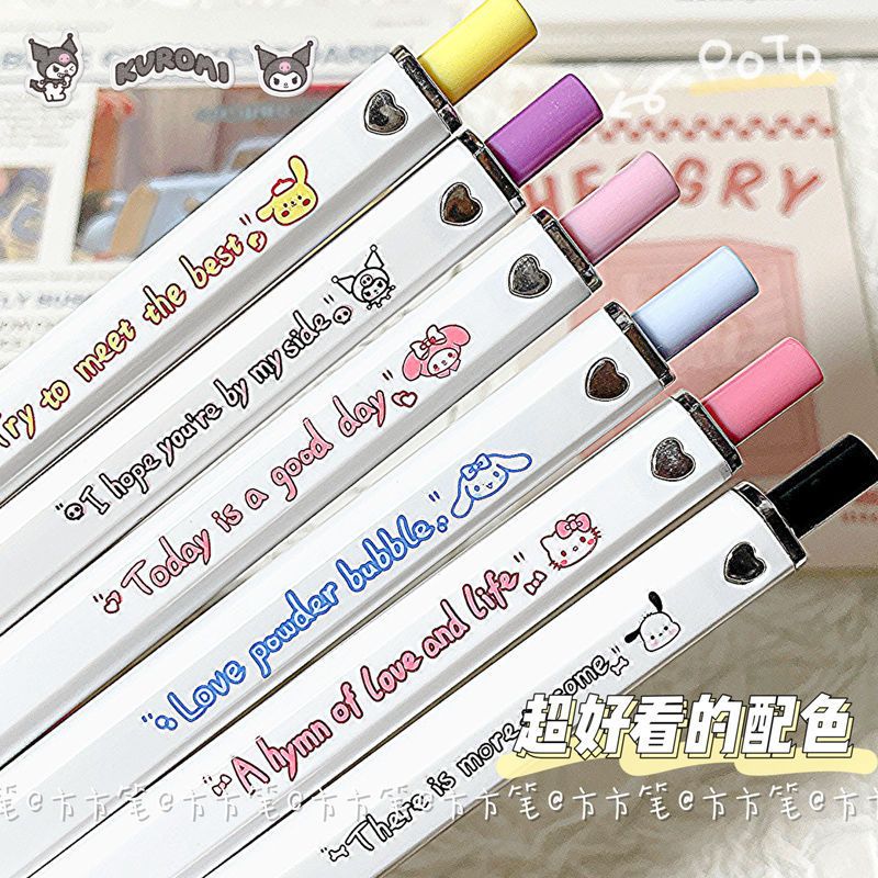 Letit | SANRIO Bút Mực gel Ngòi 0.5mm Họa Tiết Hoạt Hình Dễ Thương Cho Học Sinh