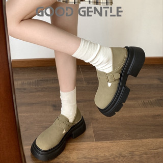  BIKENIKE Giày búp bê 2024 NEW Mùa thu Vintage England phong cách thiết lập Mary Jane  FLF23C047H 49Z231205 