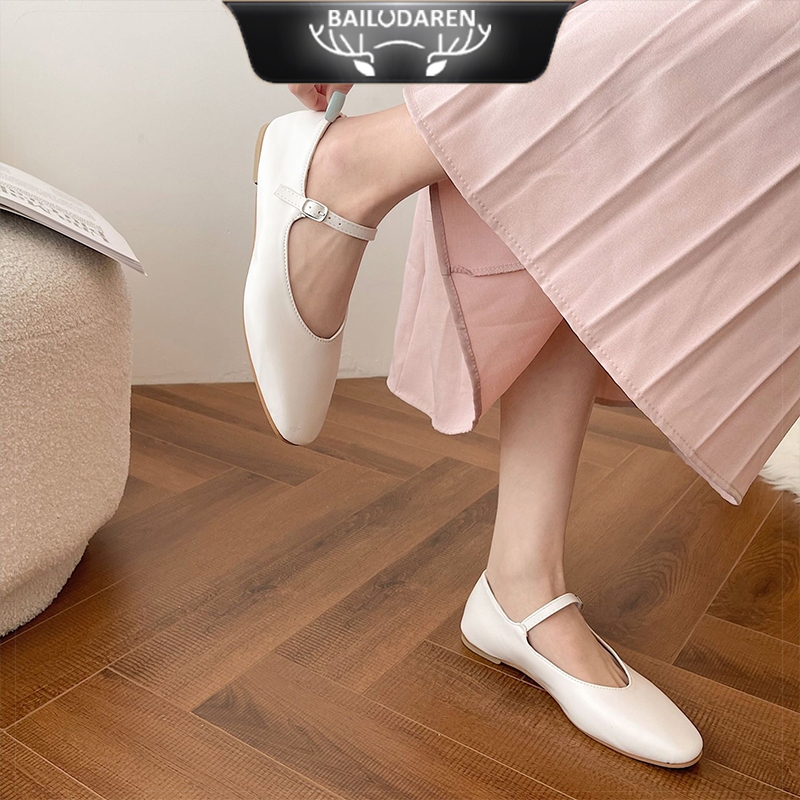 BAILUDAREN. Giày Đơn Giản Đế Mềm Phong Cách Cổ Tích Nhẹ Nhàng Và Đa Năng