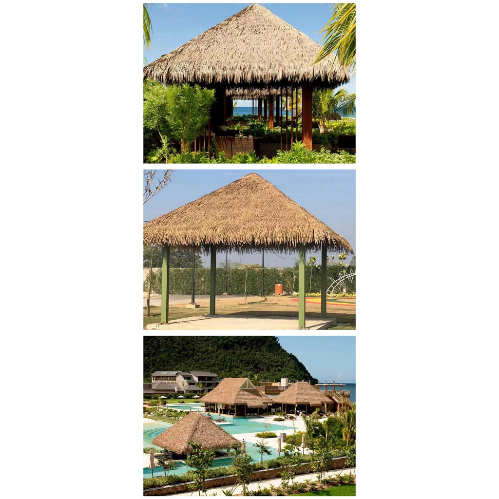 Amagogo Mái Hiên Giả Bằng Rơm Kích Thước 50x50 Dùng Trang Trí