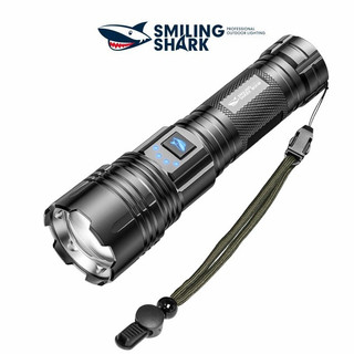 Đèn pin Siêu sáng SMILING SHARK SD7132 M60 6000LM sạc 5 mẫu 26650 Type C Phóng to ngoài trời Không thấm nước Trang chủ Chạy Câu cá