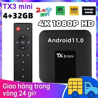 Android tv box tx3 mini- androidtv 11, amlogic s905w2, ram 2gb, bộ nhớ trong 16gb