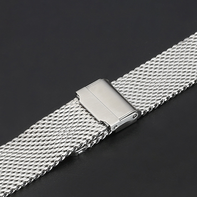 Dây Đồng Hồ Dạng Lưới Bằng Thép Không Gỉ Dày 3mm 16mm 18mm 20mm 22mm 24mm 1.0mm
