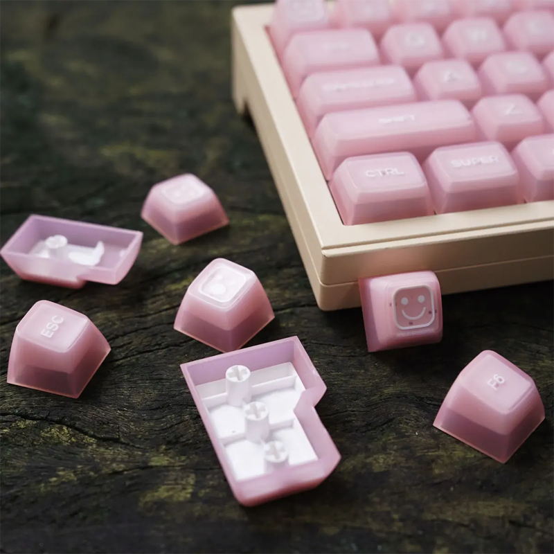 Gmk Bộ Bàn Phím Cơ 160 Phím Màu Trắng Tuyết Trong Mờ Cho alice layout mx switch oem