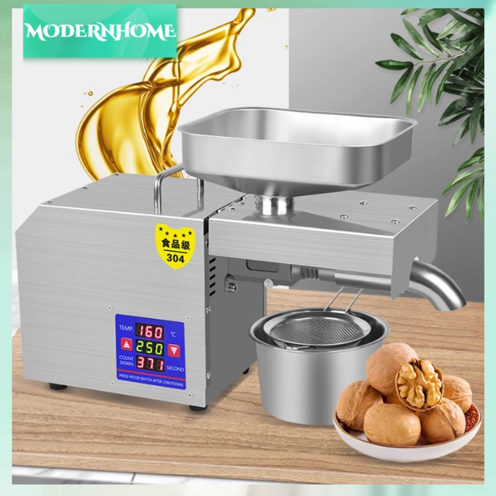 ModernHome Máy ép dầu tự động Thép không gỉ Ngũ cốc nóng lạnh Bộ xử lý gia dụng thương mại