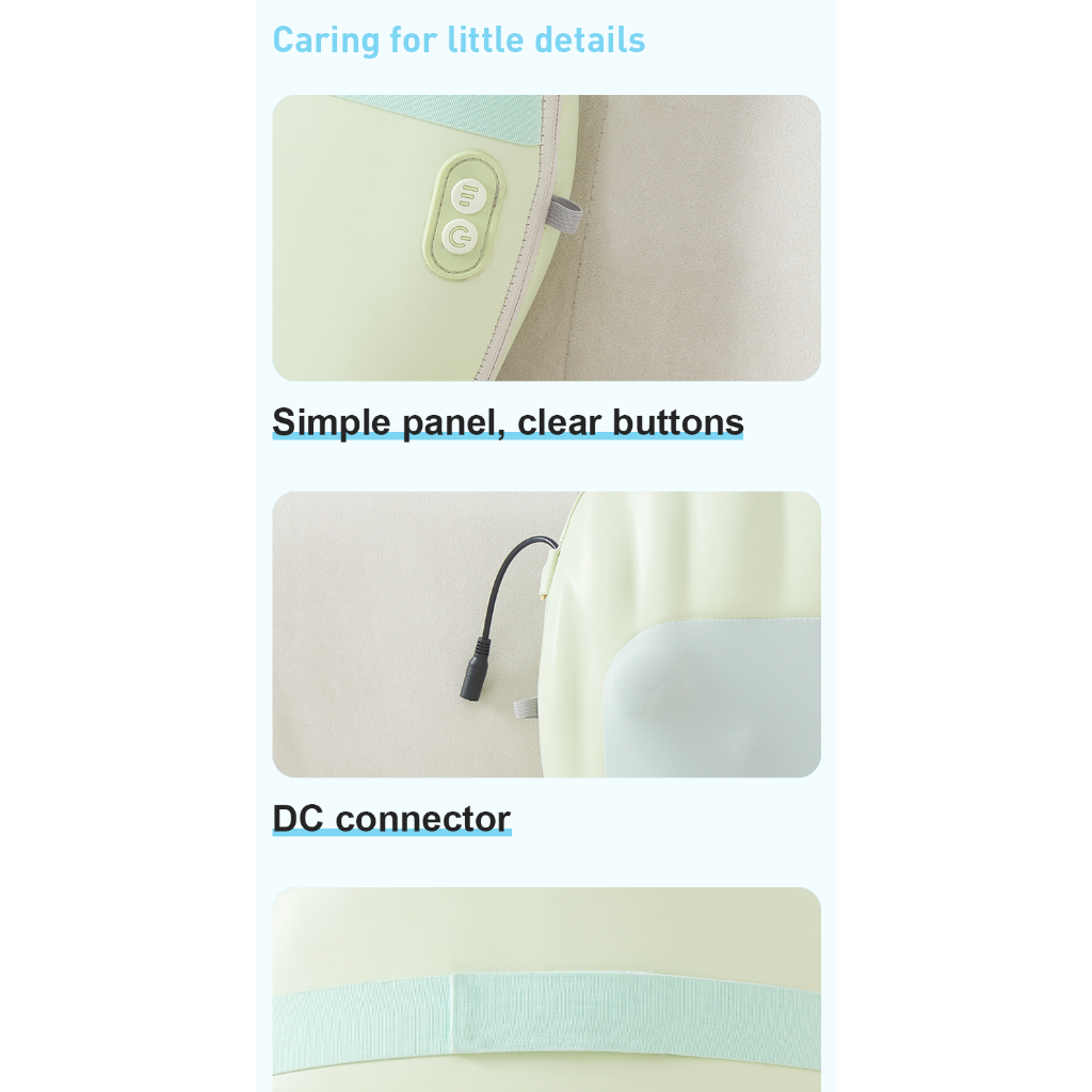 Điện trở lại Massage Gối 4 Đầu Massage Trở lại Massager Thư giãn Eo Massage Gối Sức khỏe Quà tặng Flat Massage Head