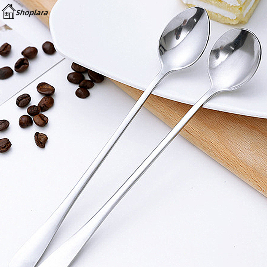 Muỗng Khuấy Cà Phê Tay Cầm Dài Bằng Thép Không Gỉ