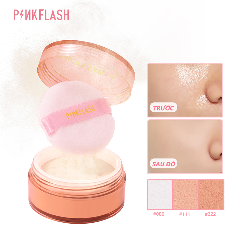 Phấn phủ PINKFLASH kiềm dầu lâu trôi 30g