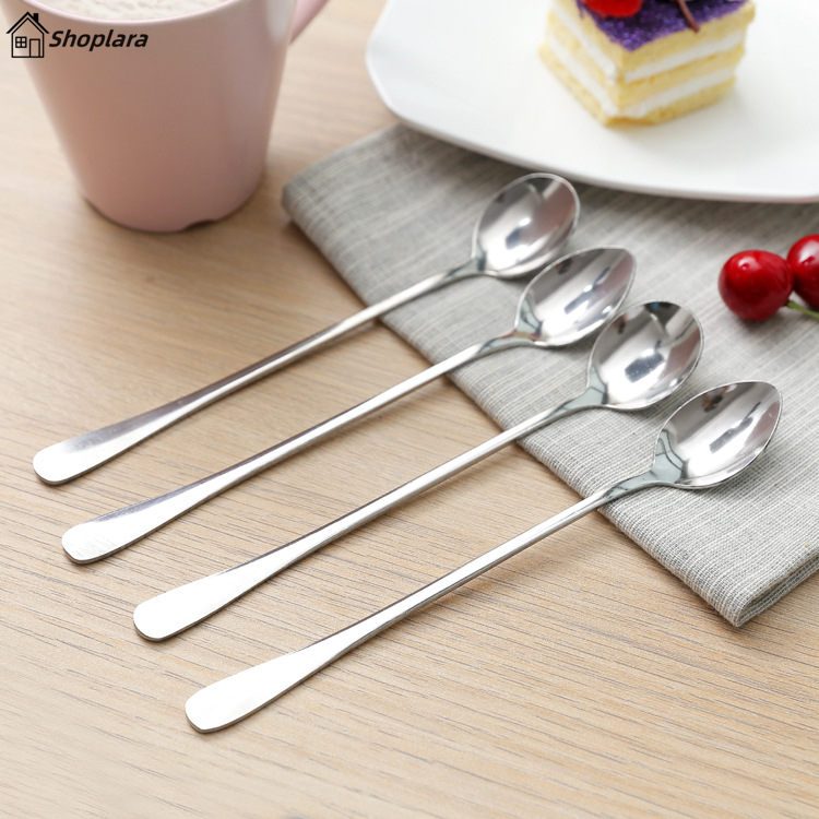 Muỗng Khuấy Cà Phê Tay Cầm Dài Bằng Thép Không Gỉ