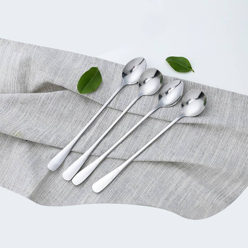 Muỗng Khuấy Cà Phê Tay Cầm Dài Bằng Thép Không Gỉ